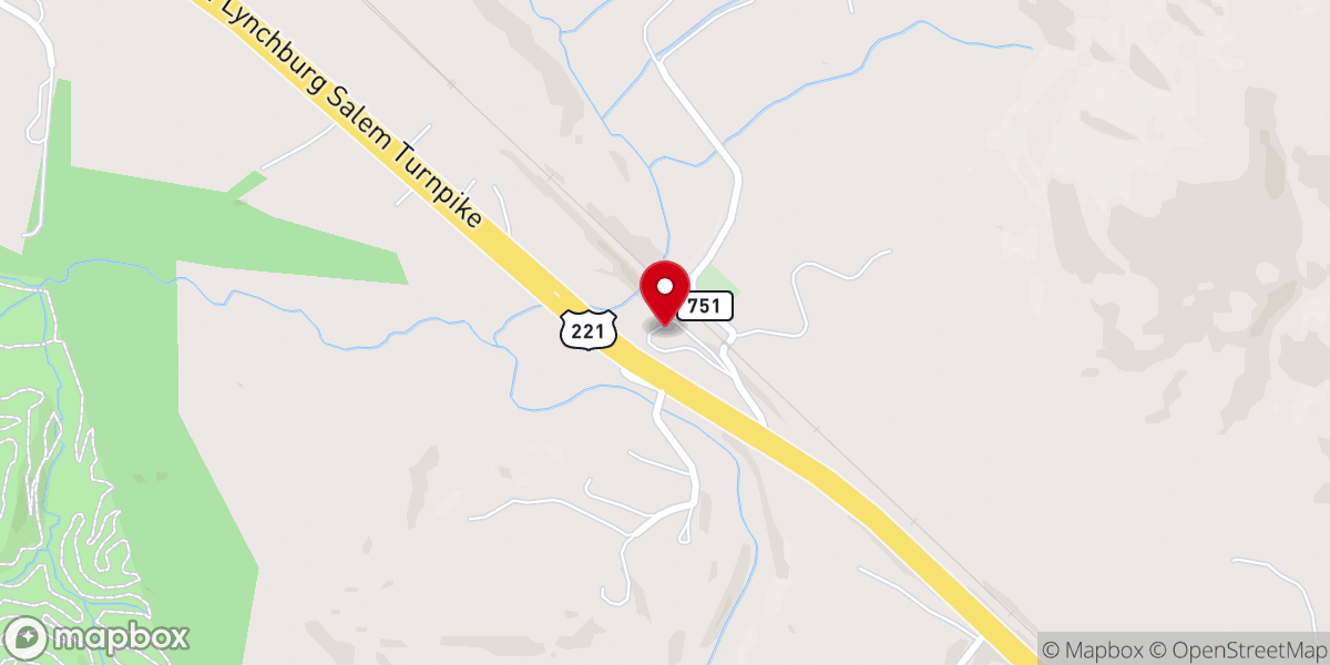 Map showing location of Mount Zion Baptist Church