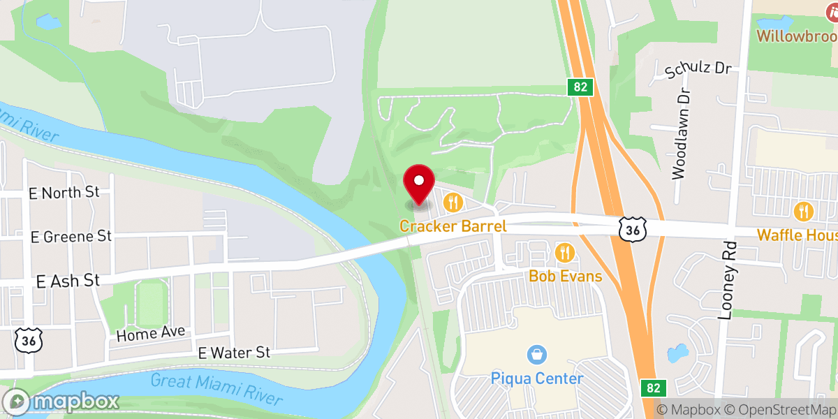Map showing location of Baymont by Wyndham Piqua