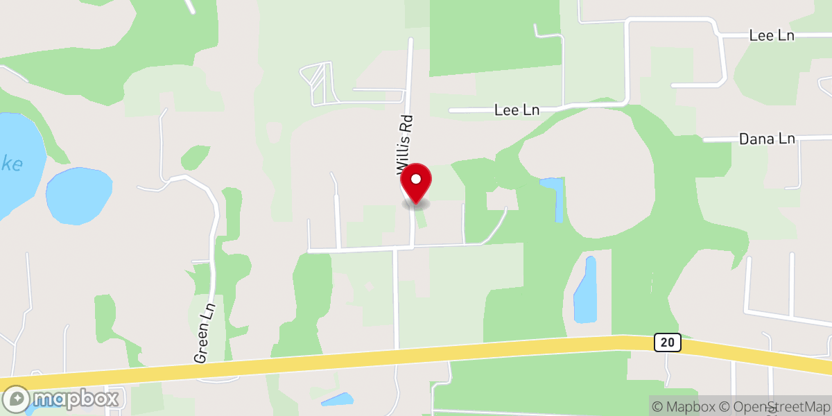 Map showing location of Naomi Church