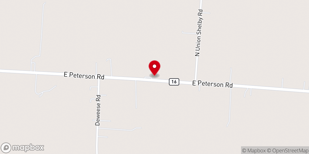Map showing location of Union Baptist Church