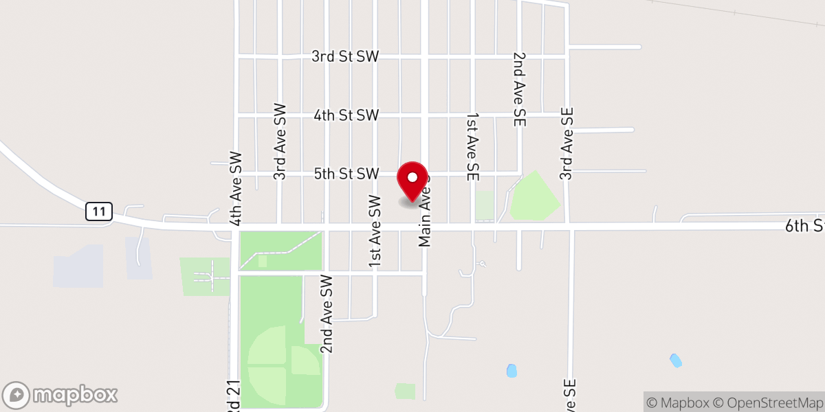 Map showing location of St. Philip's Catholic Church