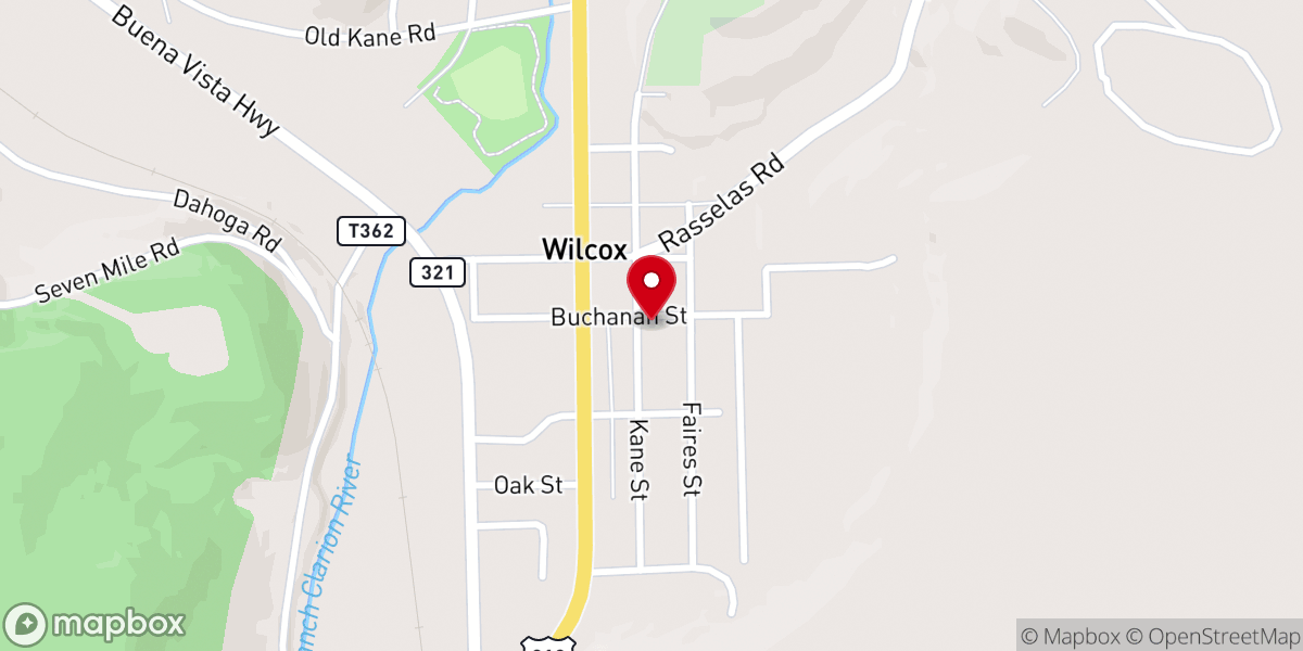 Map showing location of Nazareth Lutheran Church