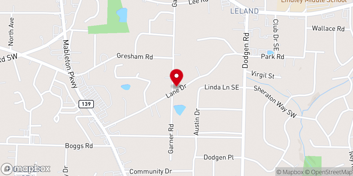 Map showing location of New BETHESDA Christian Church