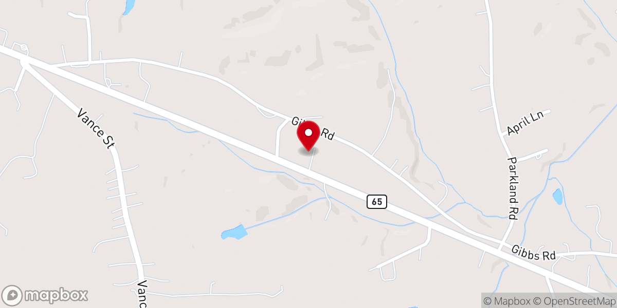 Map showing location of Bethel Worship Center
