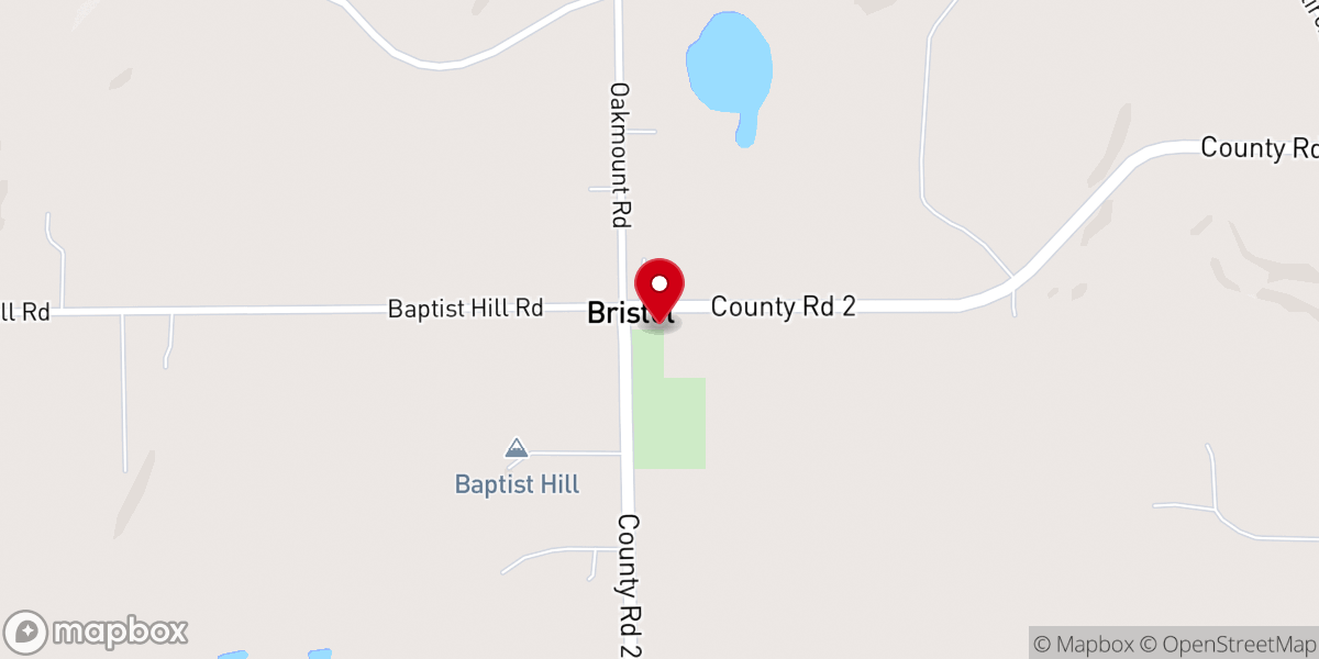 Map showing location of United Church of Bristol