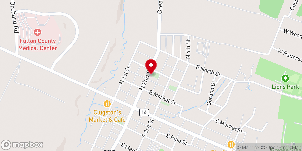 Map showing location of St Paul's United Church of Christ