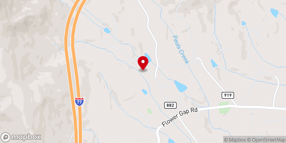 Map showing location of Cedar Lane Baptist Church