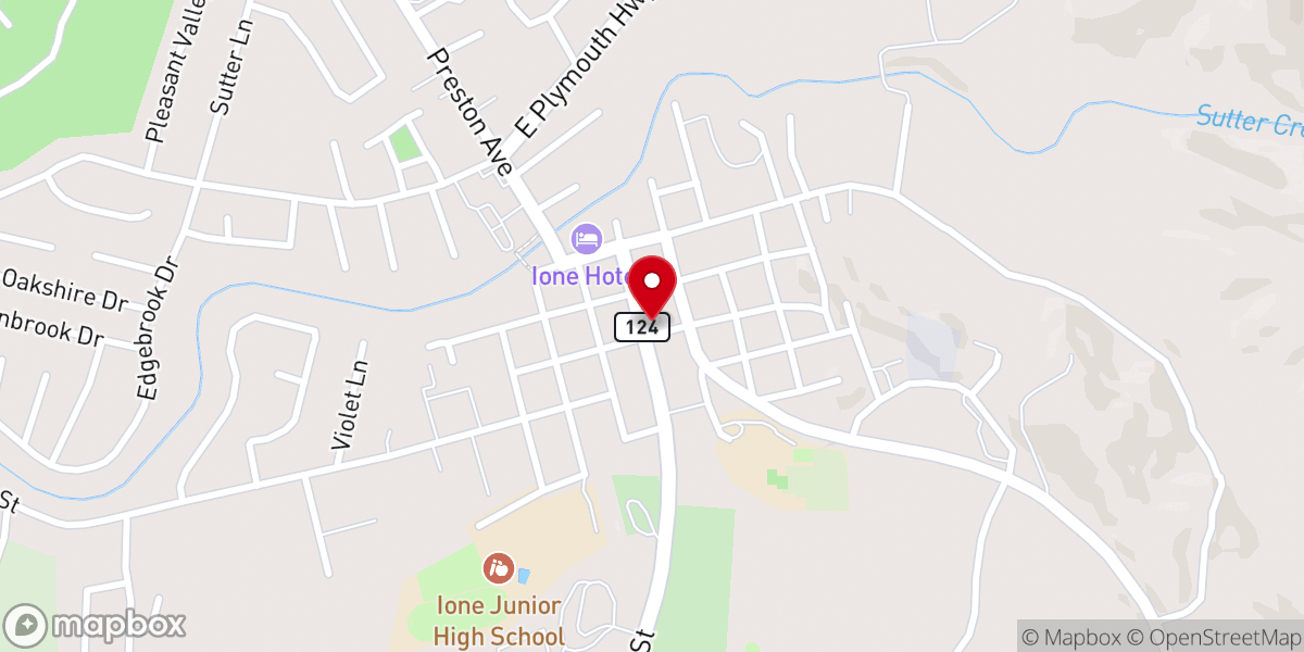 Map showing location of Cornerstone Church of Ione