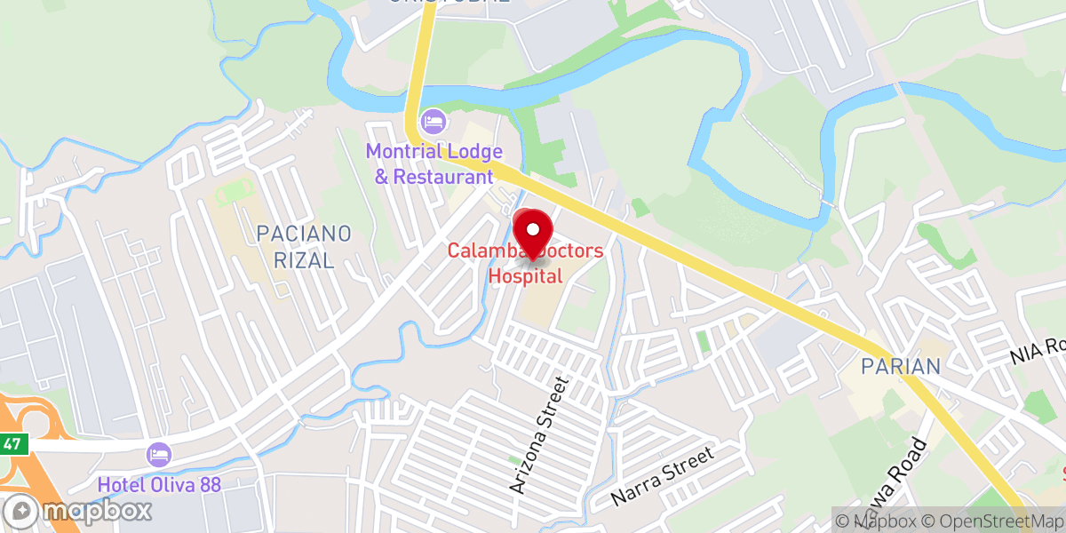 Map showing location of Calvary Baptist Academy