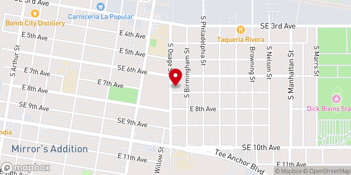 Map showing location of Zomi Christian Church