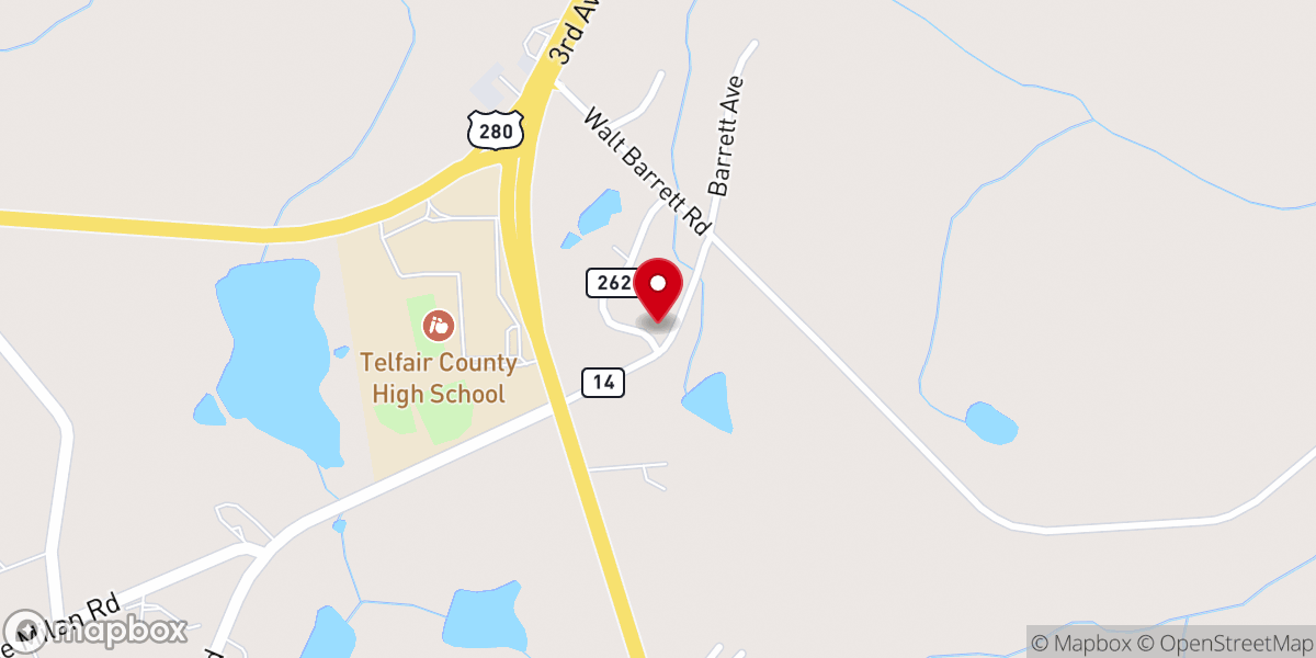 Map showing location of New Shiloh Baptist Church