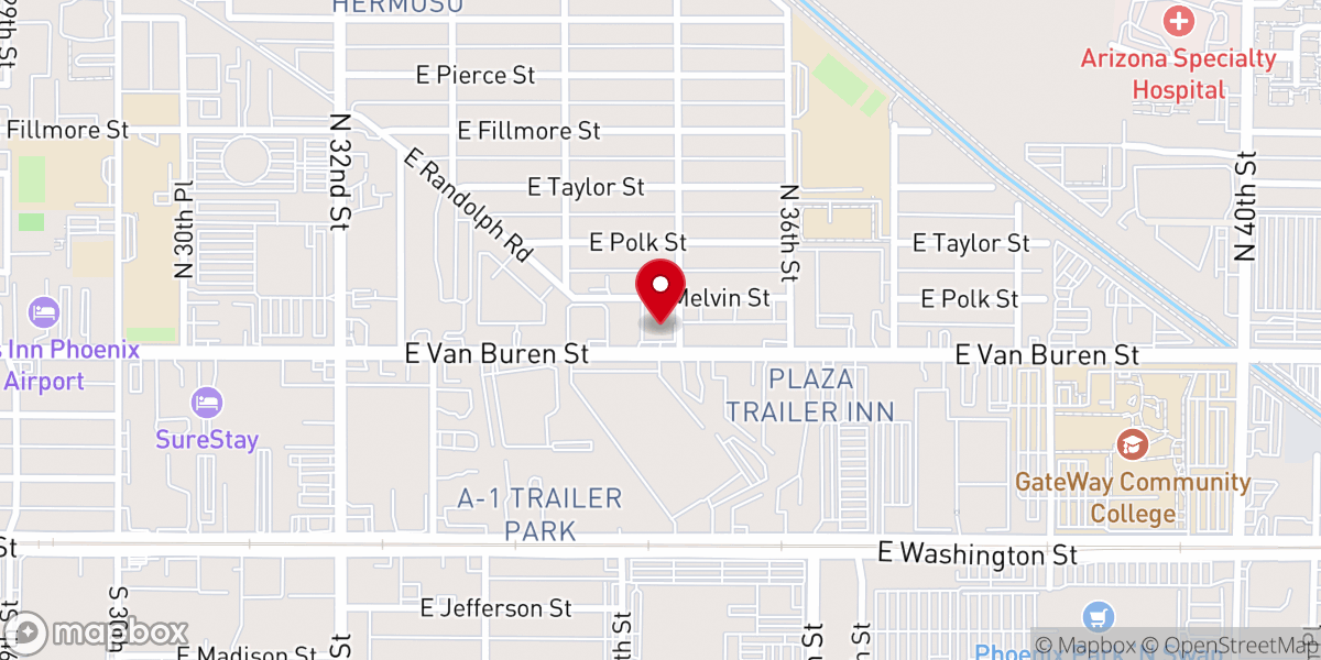 Map showing location of Streets of Destiny Church