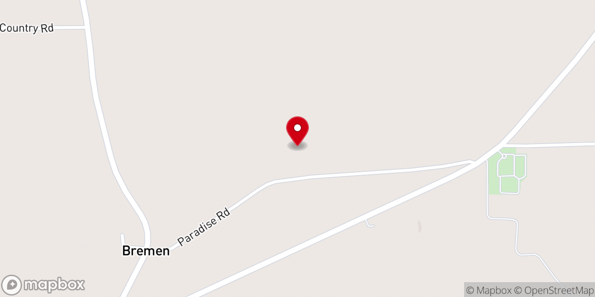 Map showing location of St John's Evangelical Lutheran