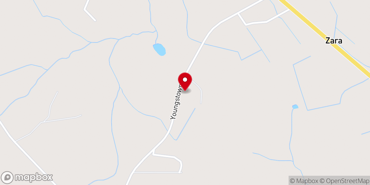 Map showing location of Tabernacle Holiness Church