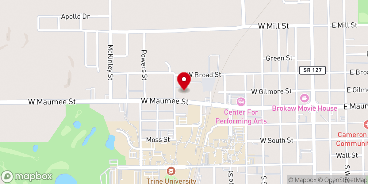 Map showing location of St. Anthony of Padua Catholic Church