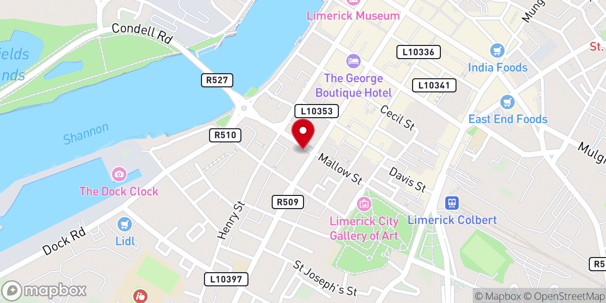 Map showing location of Winners Chapel Limerick