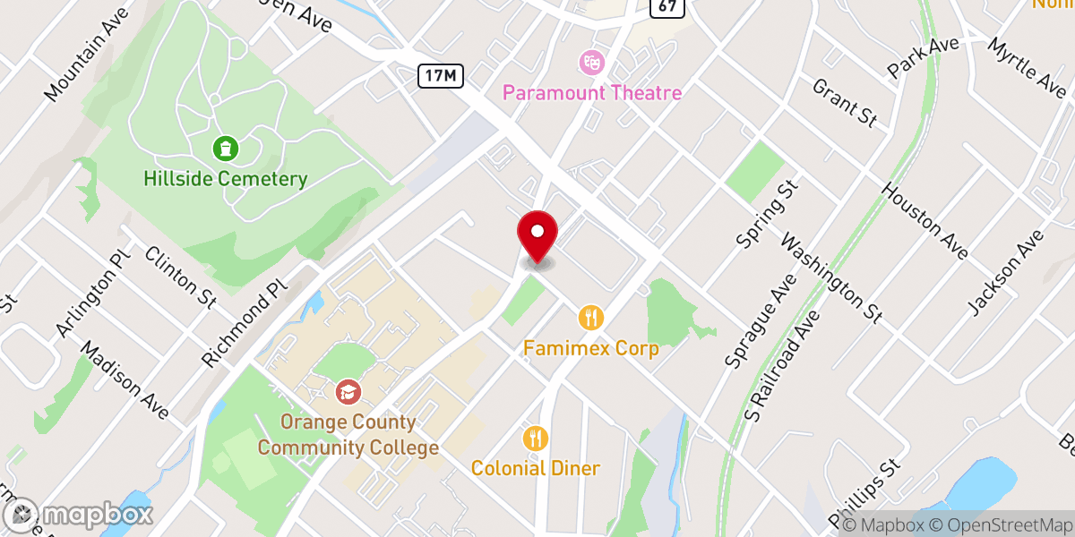 Map showing location of St. John's African Methodist Episcopal Zion Church
