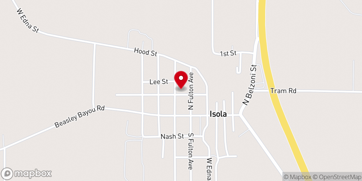 Map showing location of First Baptist Church Parsonage