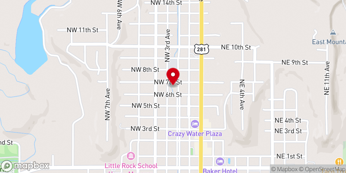 Map showing location of First Christian Church (Disciples of Christ)