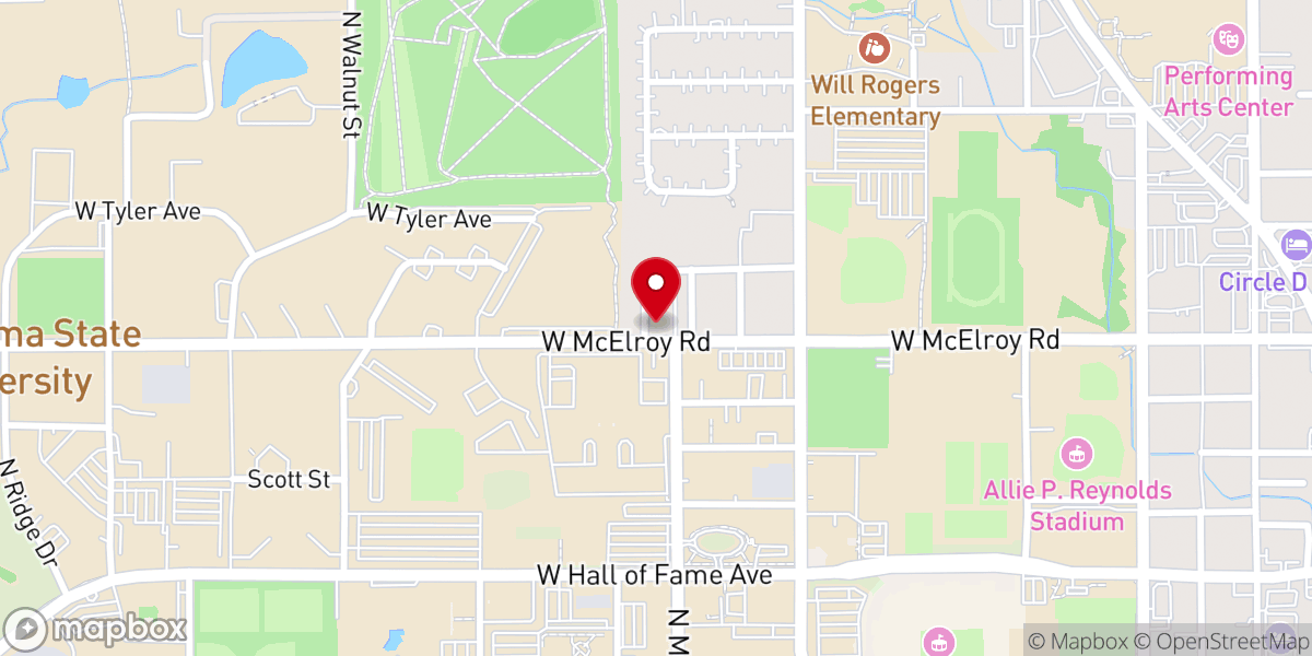 Map showing location of OSU BCM