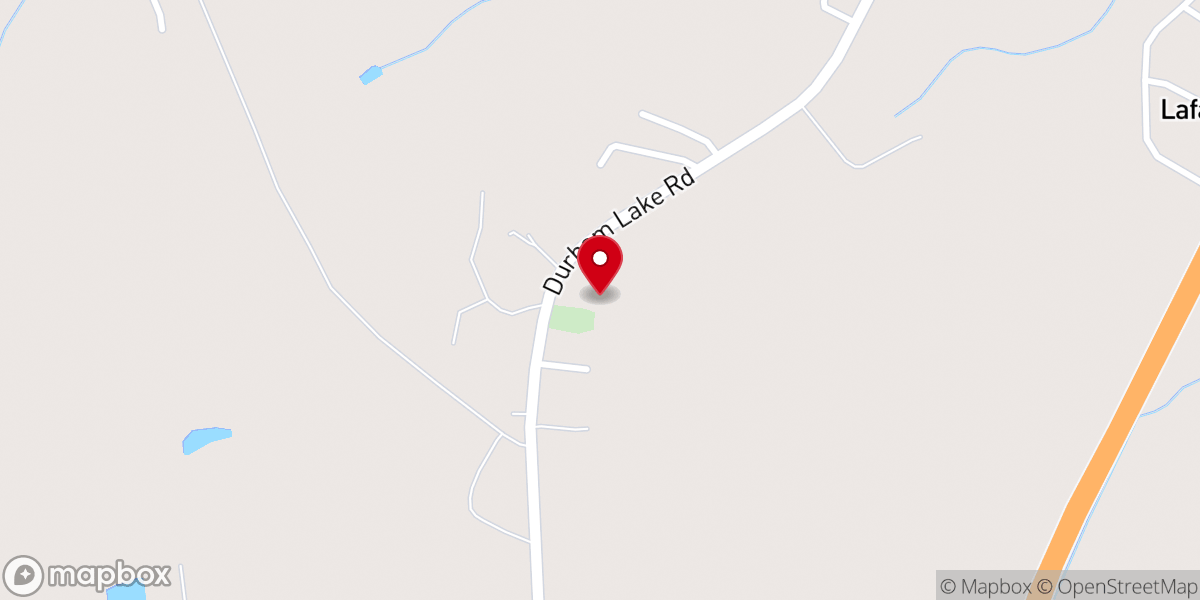 Map showing location of Augusta Church