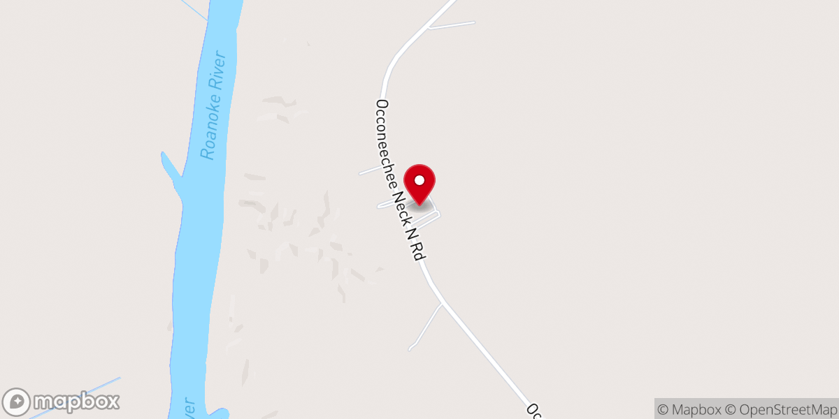 Map showing location of Roanoke Chapel Baptist Church