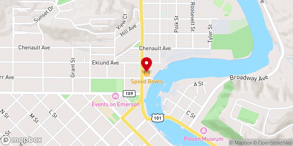 Map showing location of SpeedBowl