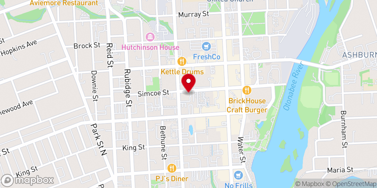Map showing location of Peterborough Salvation Army