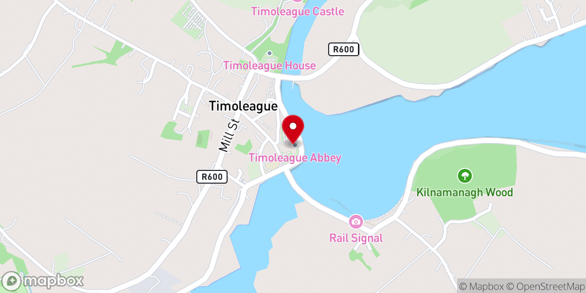 Map showing location of Timoleague Friary