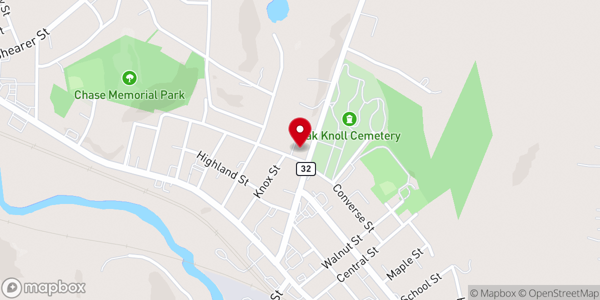 Map showing location of St. Thomas the Apostle Catholic Church