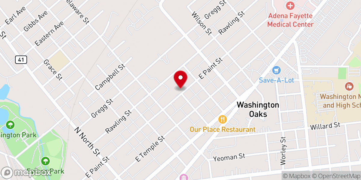 Map showing location of Wesleyan Holiness Church
