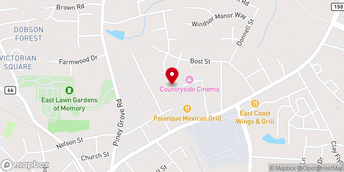 Map showing location of Ohana Church