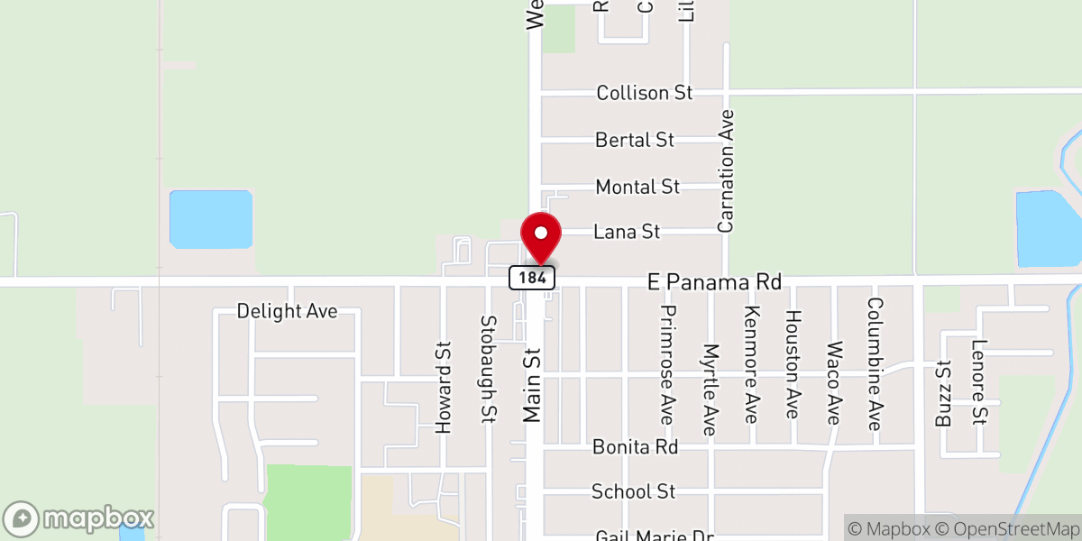 Map showing location of United Methodist Church of Lamont