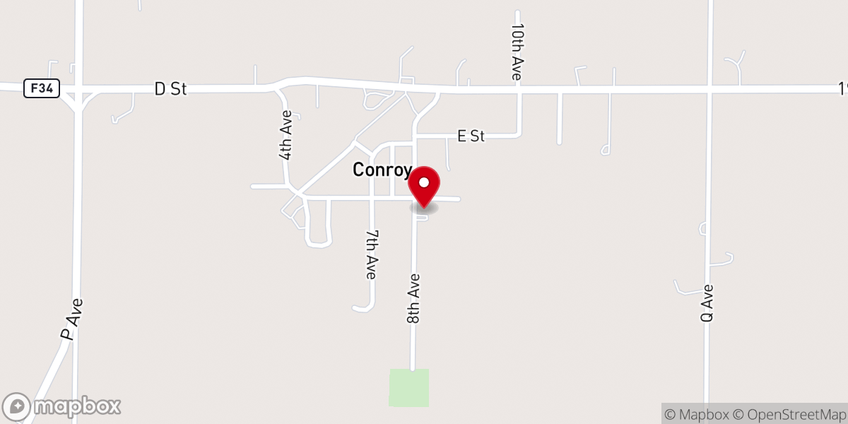 Map showing location of Trinity Lutheran Church