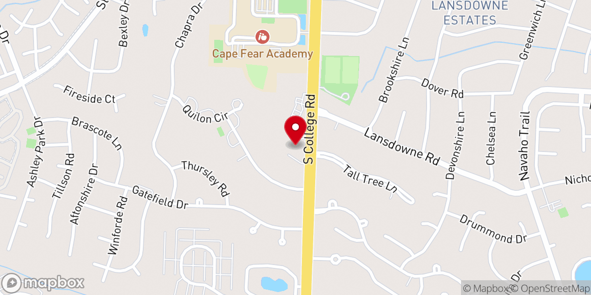 Map showing location of Water of Life Lutheran Church