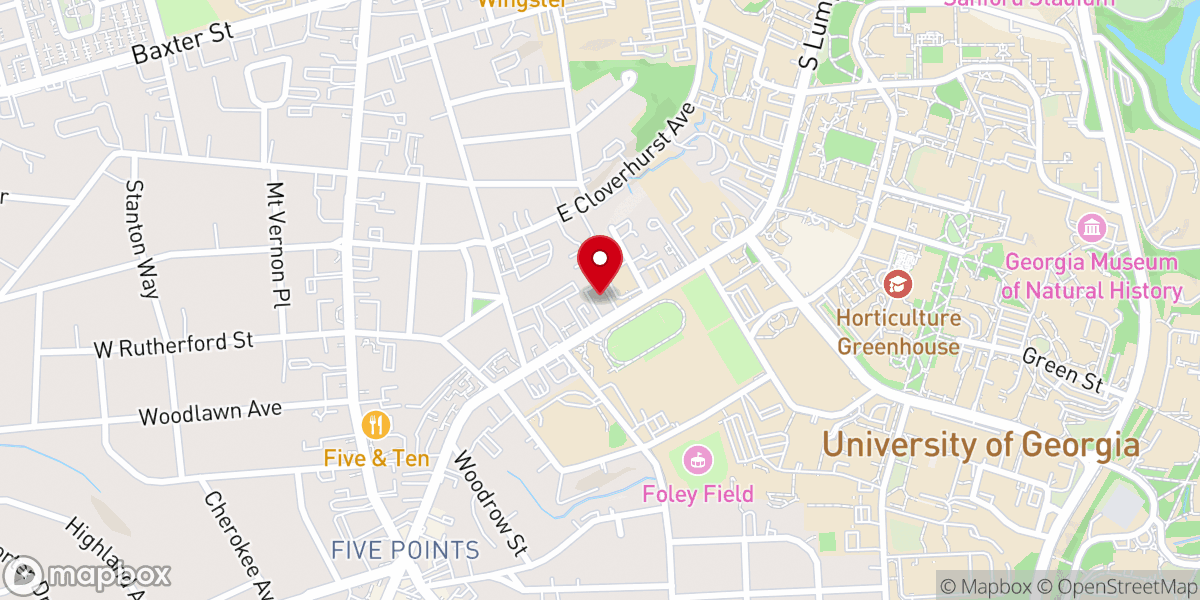 Map showing location of Catholic Student Center