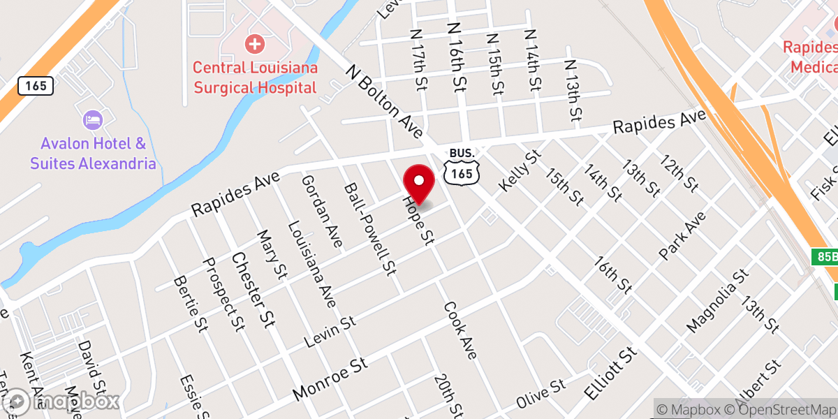 Map showing location of First Union Baptist Church