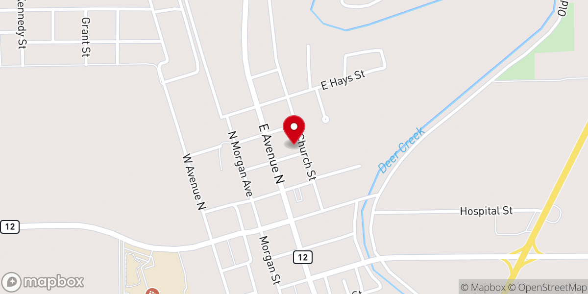 Map showing location of St Paul’s Episcopal Church