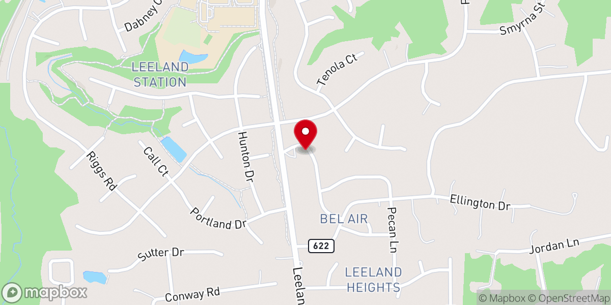 Map showing location of Fredericksburg Assembly of God