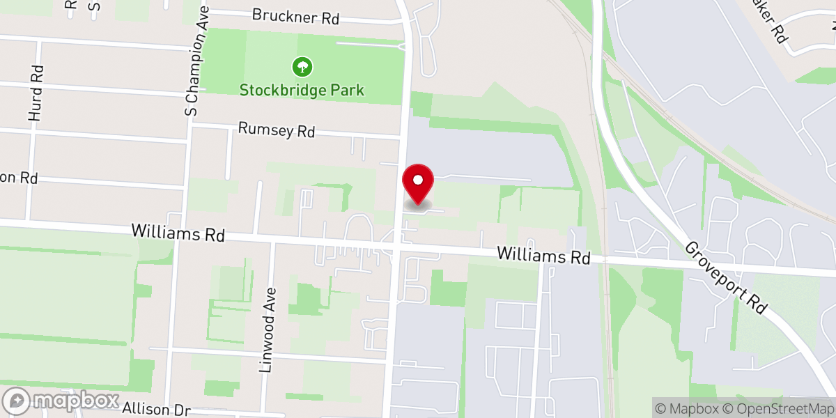 Map showing location of Cross Road United Baptist Church