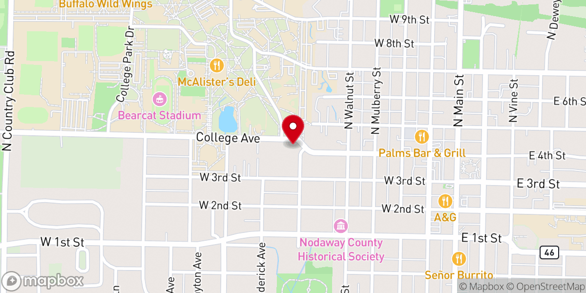 Map showing location of Newman Catholic Center