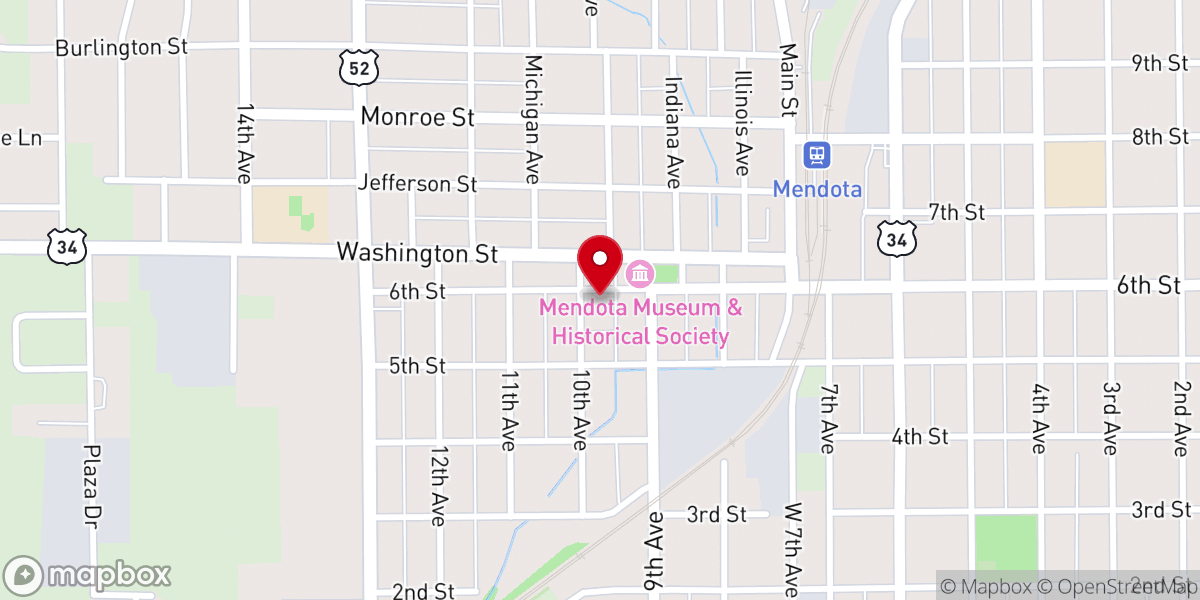 Map showing location of St John's Lutheran Church