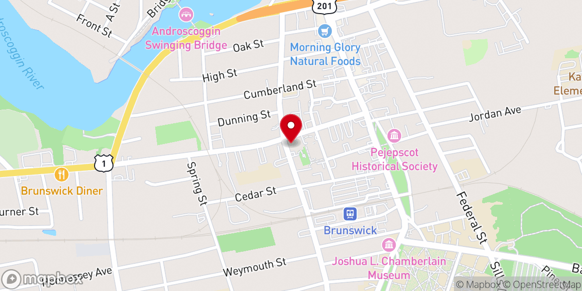 Map showing location of St. Paul's Episcopal Church