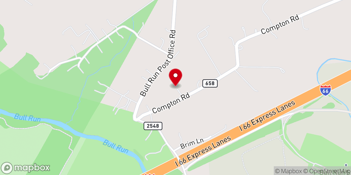 Map showing location of Cub Run Baptist Church