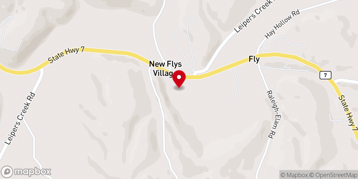 Map showing location of Fly Church of the Nazarene
