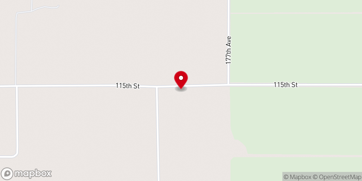 Map showing location of Lake Hanska Lutheran Church