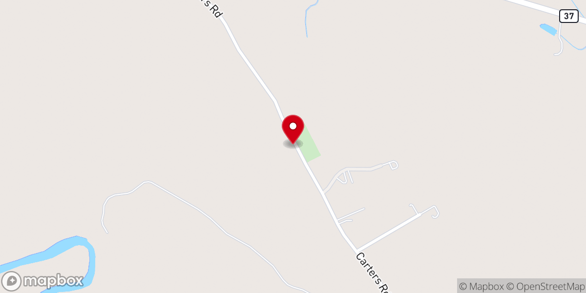 Map showing location of Lebanon Grove Baptist Church