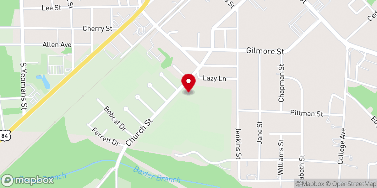Map showing location of Faith Baptist Church of Blackshear