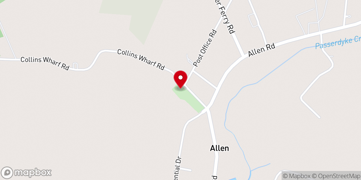 Map showing location of Allen Asbury United Methodist Church