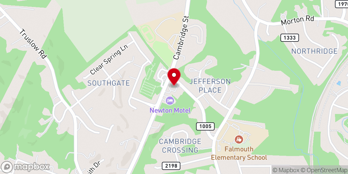 Map showing location of Renew Life Worship Center
